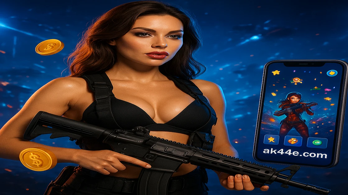 ak44 মোবাইল-এ খেলার সময় একজন ব্যবহারকারী একটি অ্যাকশন-ধরনের রোমাঞ্চকর ভাব প্রকাশ করছেন।
